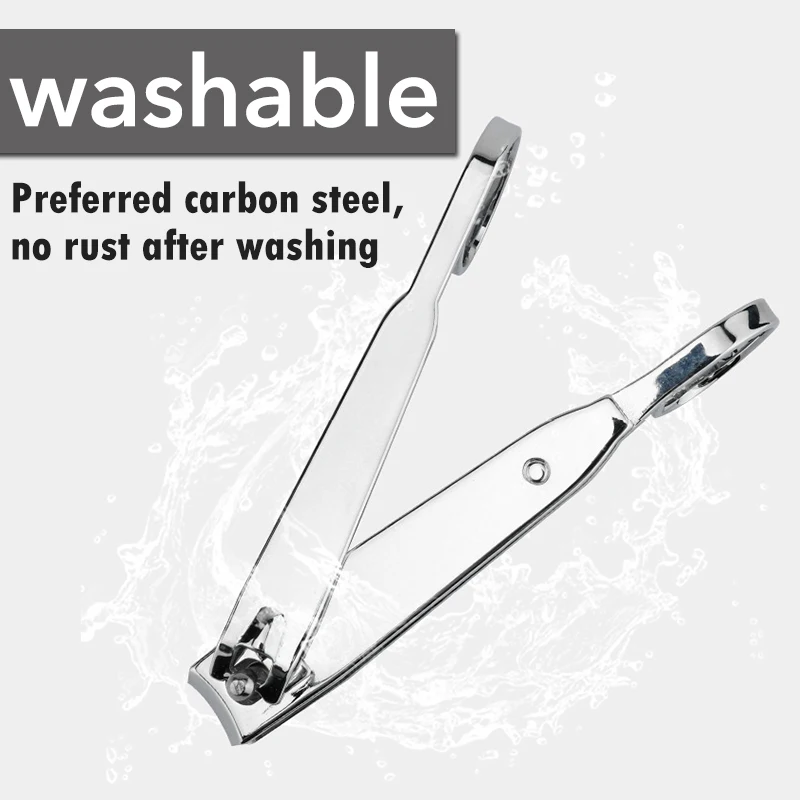 Carbon Steel Nail Clipper Cutter 1pcs 2 Size Professional Long handle Manicure Trimmer Toe Nail Clippers Knife Care Tools