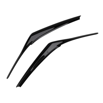 

1 Pair ABS Bright Black Headlight Cover Eyelid Eyebrow Cover for Toyota Camry 2018 2019 Sticker