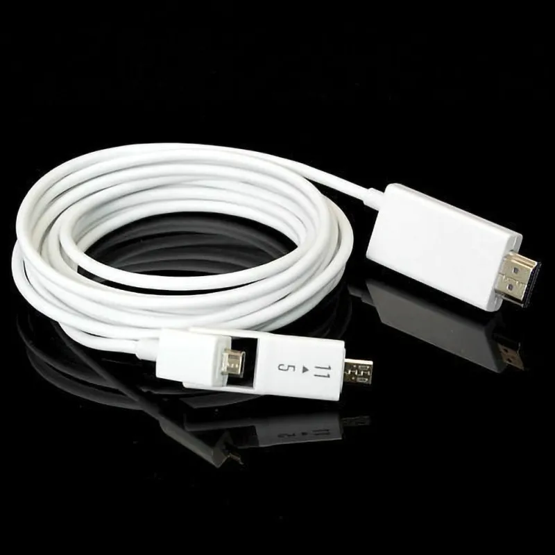 2,5 м/10 футов 5 Pin& 11 Pin Micro-USB MHL к HDMI 1080P HDTV кабель для телефона Android