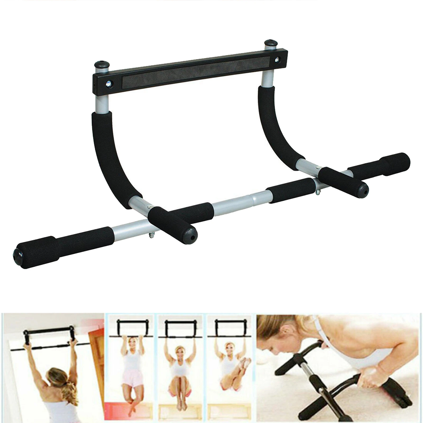 Doorway Pull Up Bar no Screw Gymnastic Chin Up Bars Dips Situps