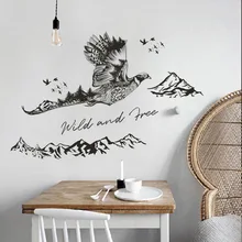 HM91001 чернильный Орел китайский стиль вход офисный шкаф диван ТВ фон и другие украшения самоклеющиеся наклейки на стену