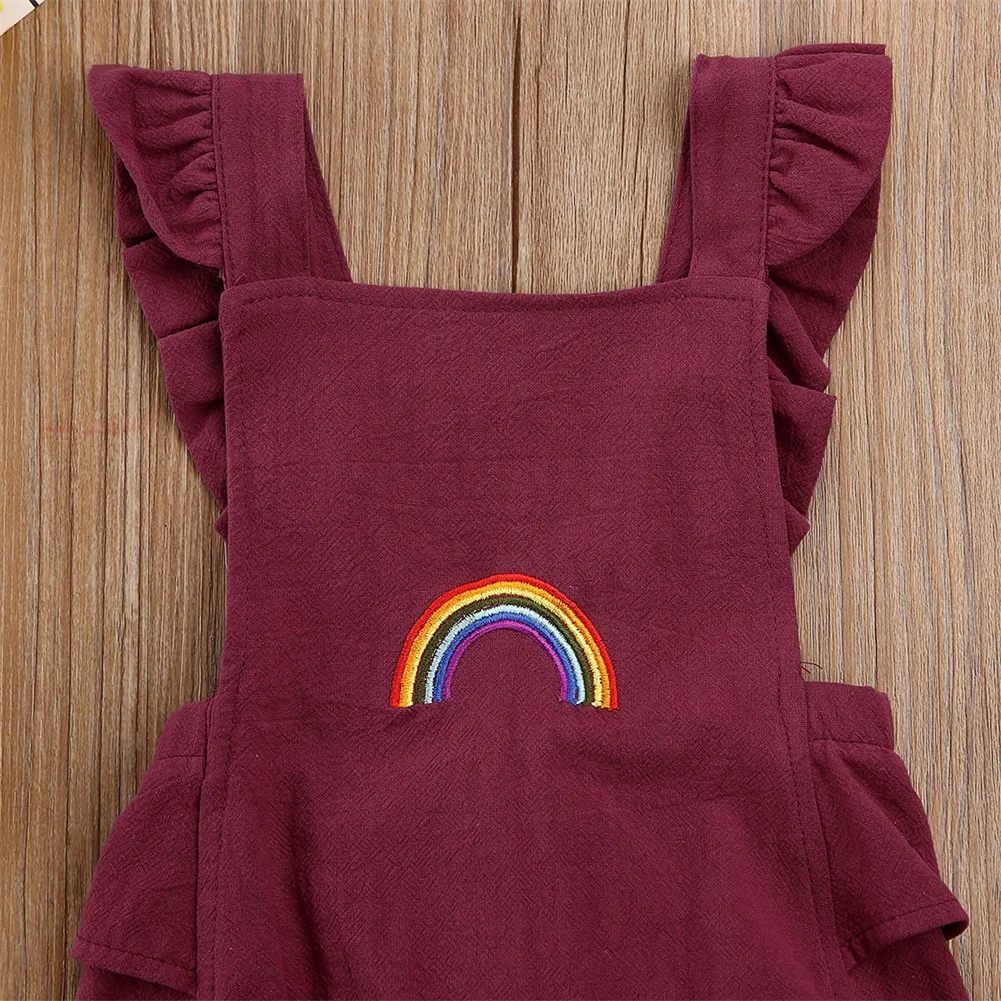 Emmaaby/модный боди пляжный костюм без рукавов с оборками для новорожденных мальчиков и девочек летний комплект одежды