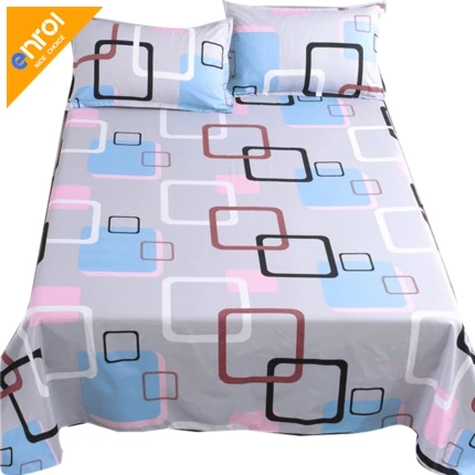 

1pc Cotton Printing Plaid Bedding Cover Cheap Full King Size Single Double Bed Comfortable Fitted Sheet Cartoon Style