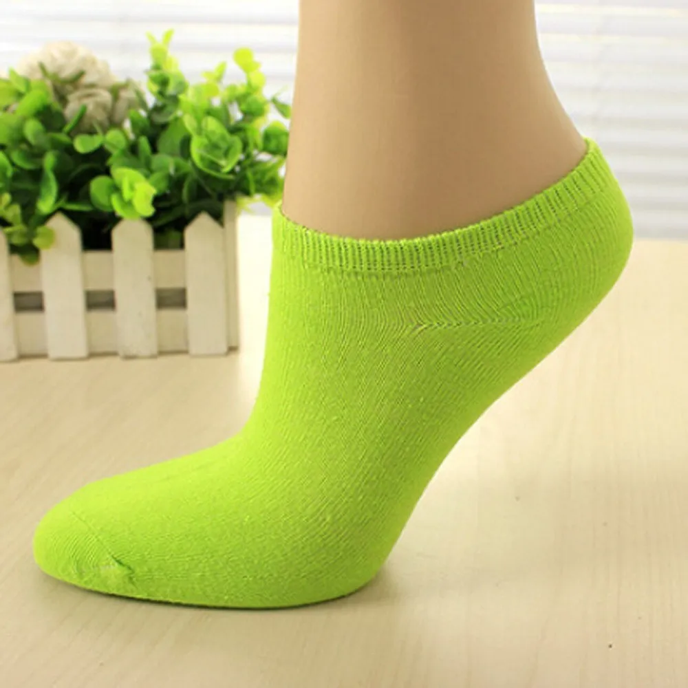 1Pairs Womens Girls Comfortable Cotton Candy Color Sweet Various Vibrant Sock Slippers Funny Short Soft Ankle Socks 