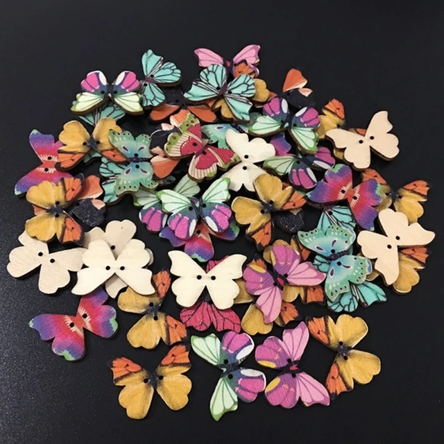 25Pcs Mixed Flowers Natural Wood Crafts Supplies For DIY Scrapbooking  Handmade Accessories Wooden Ornaments Home Decor M2728