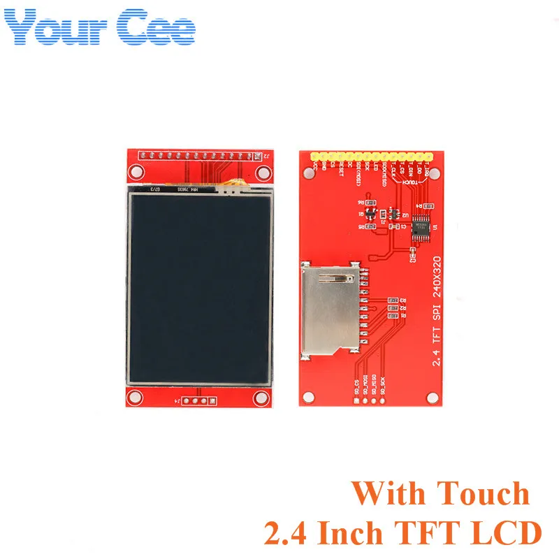 1,44/1,8/2,0/2,2/2,4/2,8 дюймовый цветной TFT ЖК-дисплей Экран Дисплей модуль SPI Serial диск ST7735 ILI9225 ILI9341128* 128 240*320 - Цвет: 2.4 inch with touch