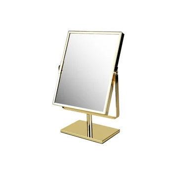

Makeup Mirror Vanity Mirror Espejos Desktop Makeup Mirror Metal Rectangle Mirror Cosmetic Mirror Creative Looking Glass Golden