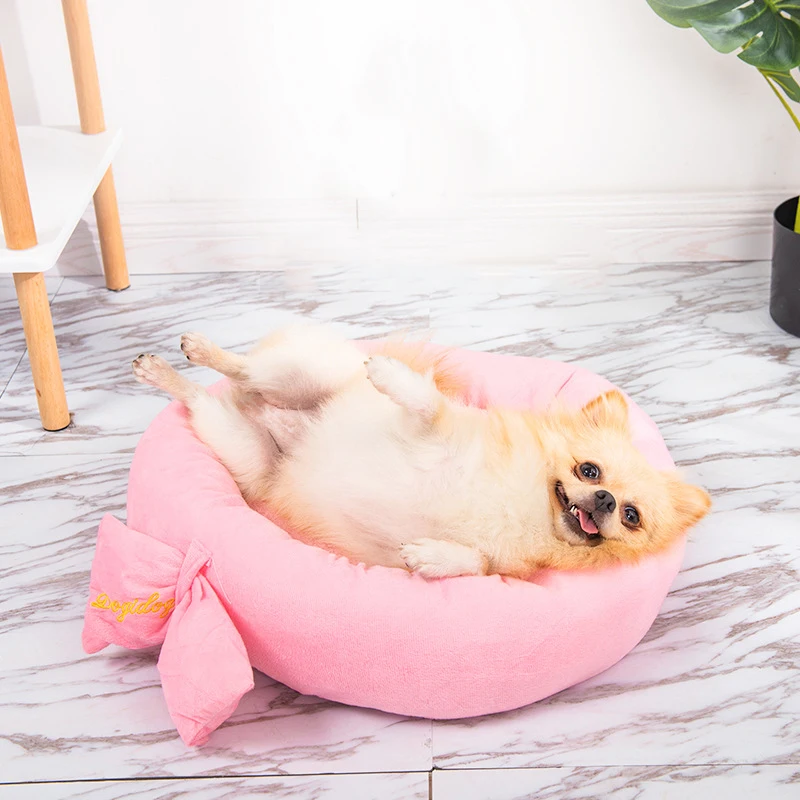 Красивый коврик с бантиком для кошки, Зимний Теплый Щенок щенка cama para gato, высококачественный лежак для питомца, товары для домашних животных