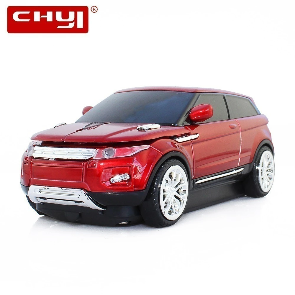 CHYI мультяшная Беспроводная симпатичная компьютерная мышь в форме автомобиля