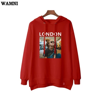 

WAMNI Autumn Kawaii Fashion Kpop Unique Streetwear Letter Print Apricot Hoodie Sweatshirt Woman Asymmetry Dropshipping Hoodies