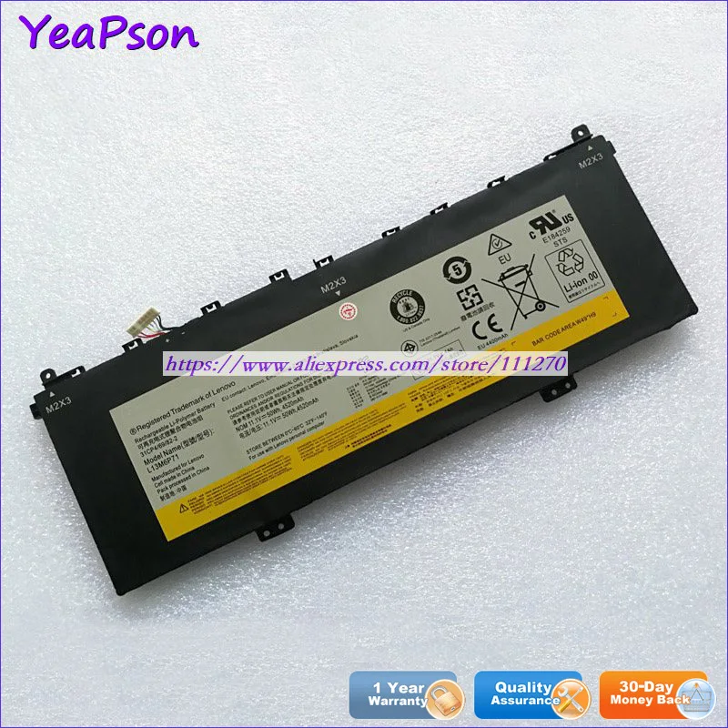 Yeapson 11.1V 4520mAh Genuine L13M6P71 L13S6P71 Laptop Battery For Lenovo Yoga 2 13 Series Notebook computer | Компьютеры и офис