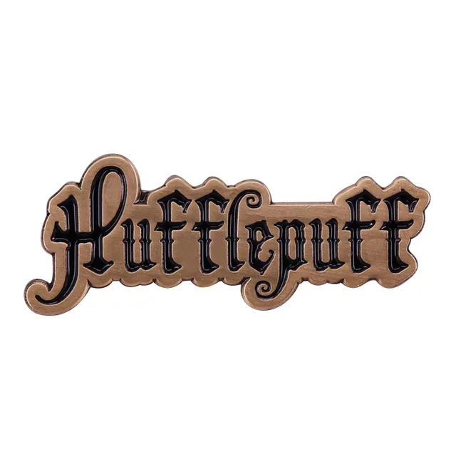 Hufflepuff Script Enamel Pin: A Must-Have Wizarding World Movie Badge