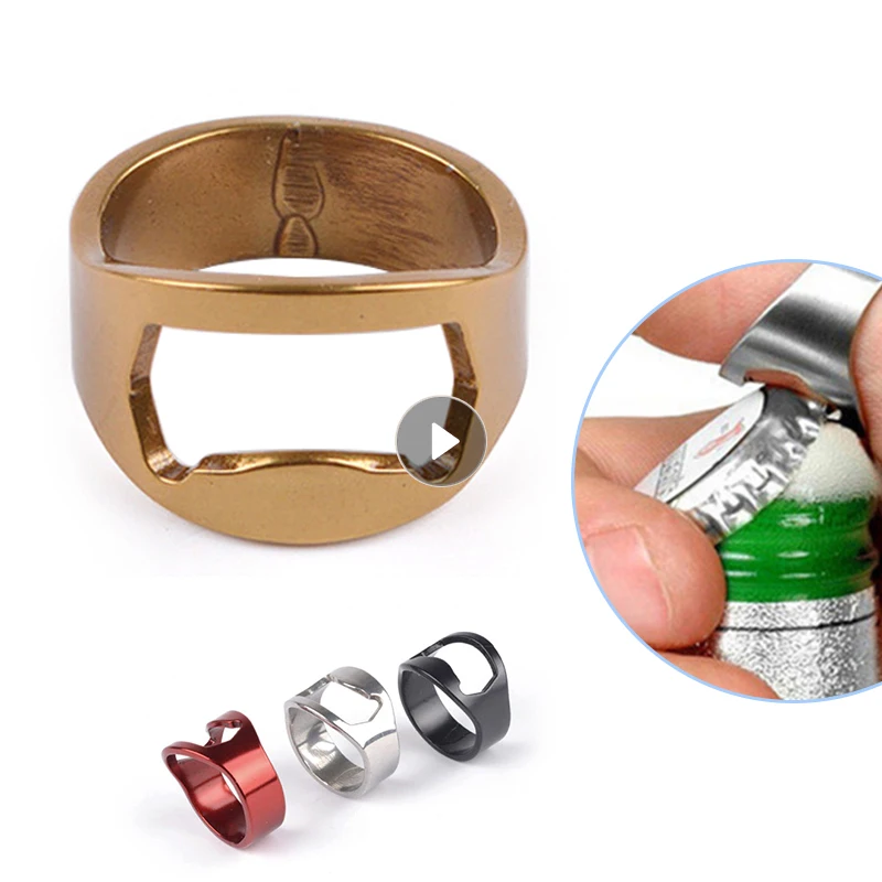 Abrelatas de del abridor de cerveza cocina accesorios portátil de inoxidable minibotella de dedo en forma de anillo abridor|Abridores| - AliExpress