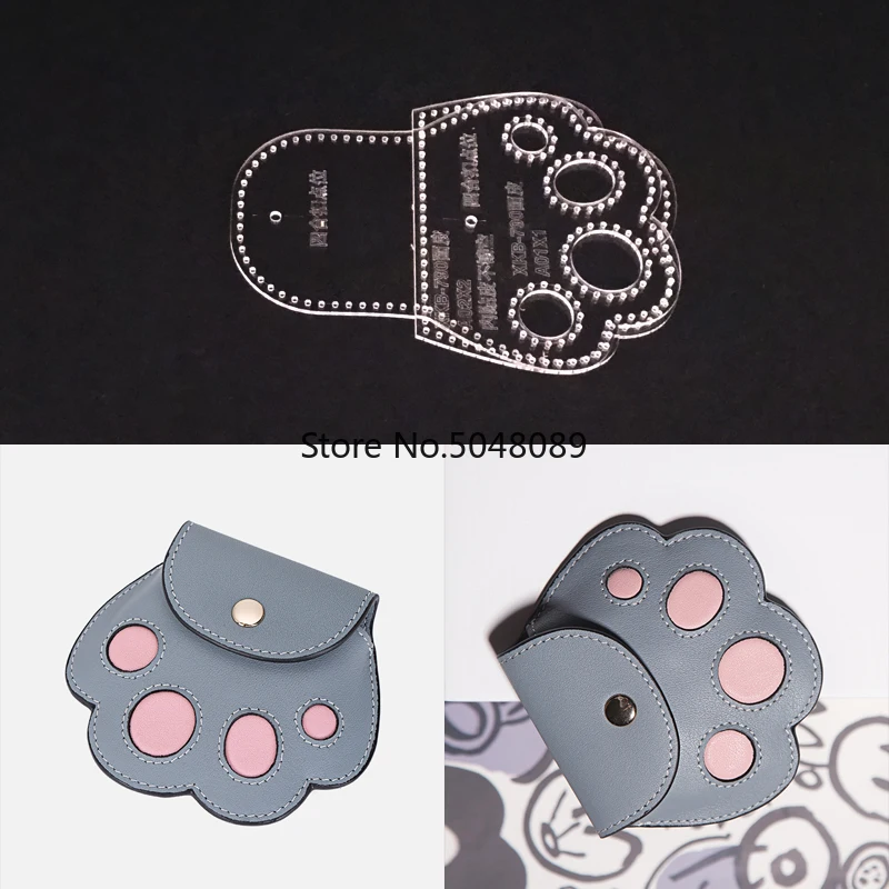 

Акриловый трафарет, кожаный шаблон, сумка для хранения наушников, кошелька для монет, кожаное ремесло, инструменты для шитья, аксессуар 10x8,5 м