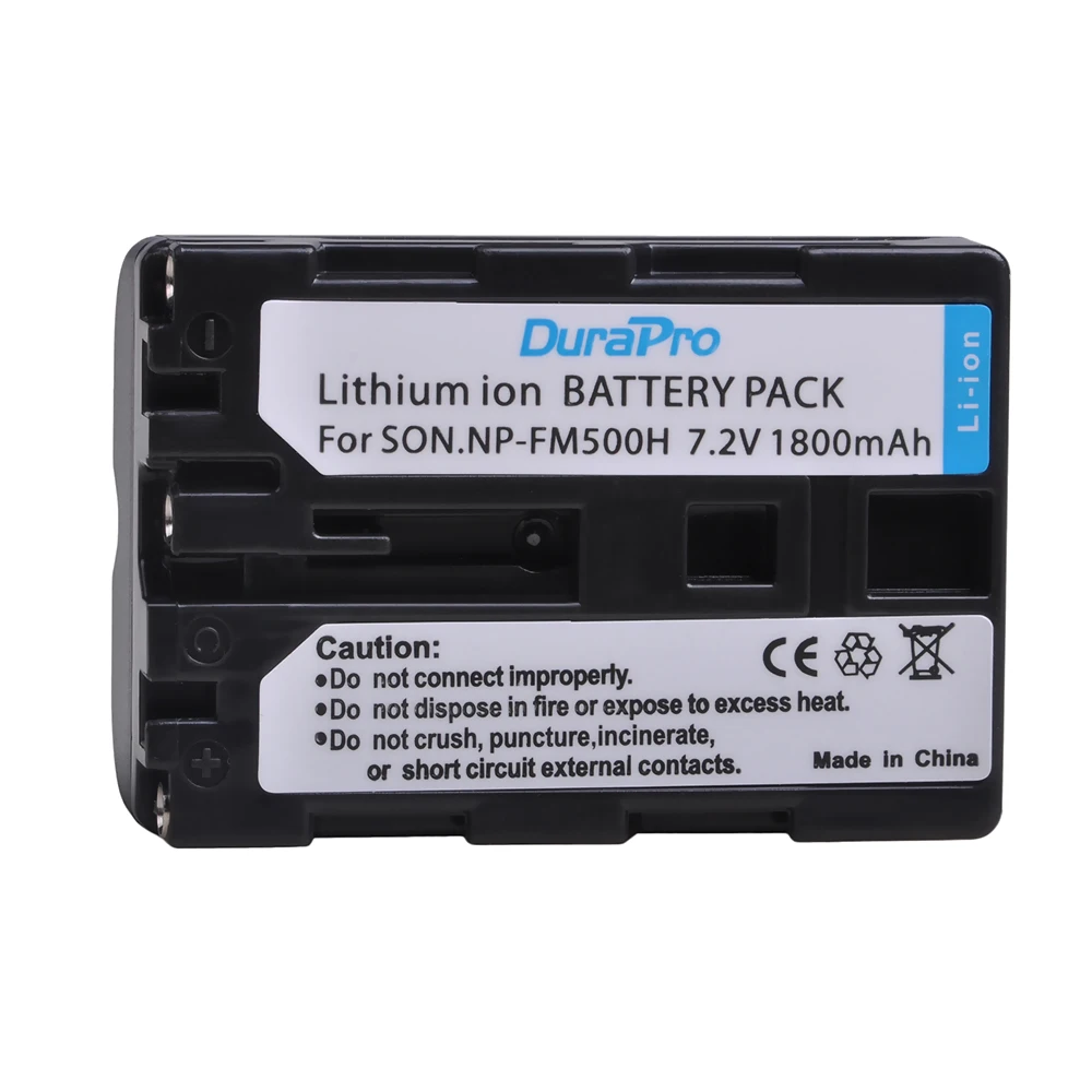 1 Battery DuraPro 3 шт. 1800 мА/ч, NP-FM500H NP FM500H Перезаряжаемые Камера Батарея для sony A57 A65 A77 A99 A350 A550 A580 A900 - Цвет: 1 Battery