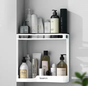 

Wall Bathroom Shelf Drainable Storage Rack Shampoo Shower Shelf For WC Home Storage Rack Organizer Bathroom Accessories ZM922