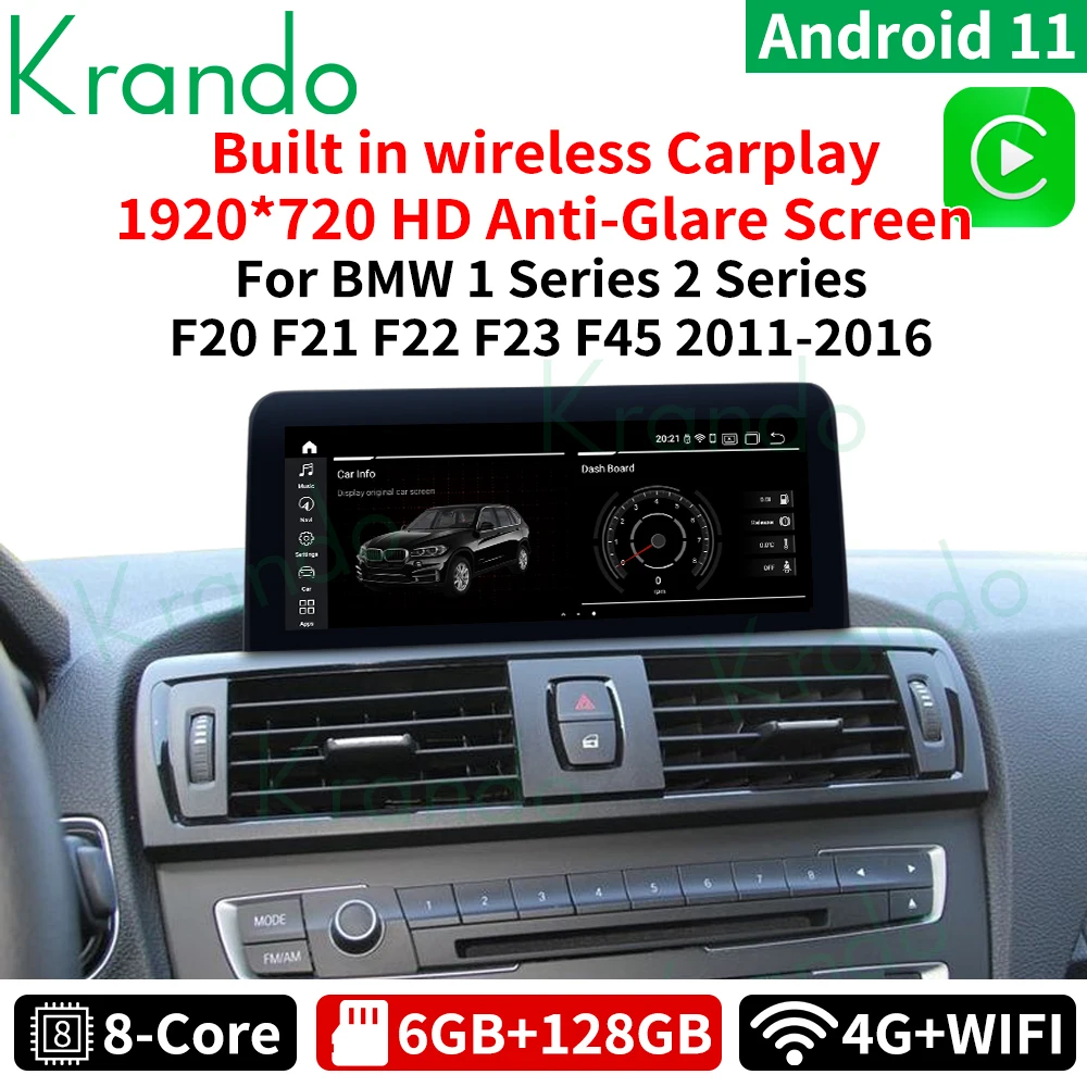 Автомагнитола krando Android 11 10 25 дюйма gps для BMW 1 2 серии F20 F21 F22 F23 F45 2011-2016 аудио NBT LHD Wi-Fi 6