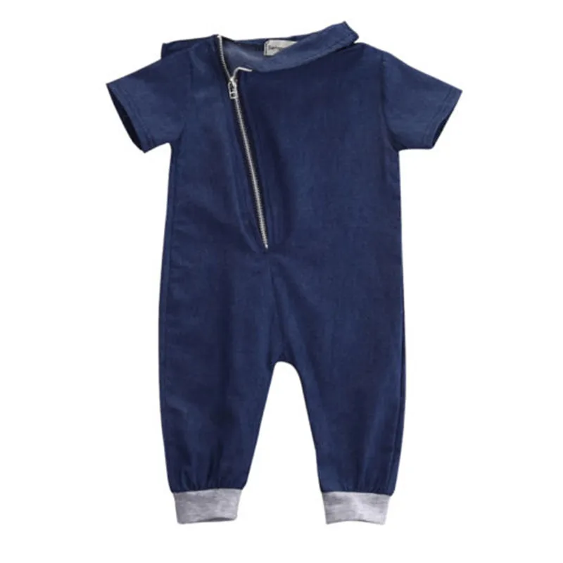 Factory Direct Sales Infant Newborn Baby Boy Girl Long Jumpsuit Bodysuit Cotton Clothes Outfit