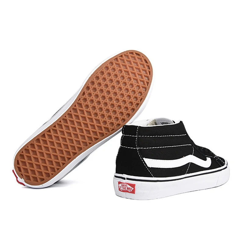Аутентичные VANS SK8-MID, мужская и женская обувь для скейтбординга, модная парусиновая обувь для пар, уличный стиль, высокое качество, vn0a391foxs