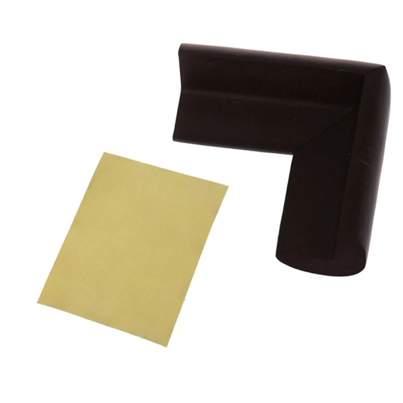 4pcs Child Baby Safety Desk Table Edge Cover Guard Corner Protector Cushion light brown