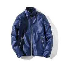 HCXY2019 Мужская осенняя и зимняя новая японская повседневная кожаная куртка со стоячим воротником кожаная куртка мужская