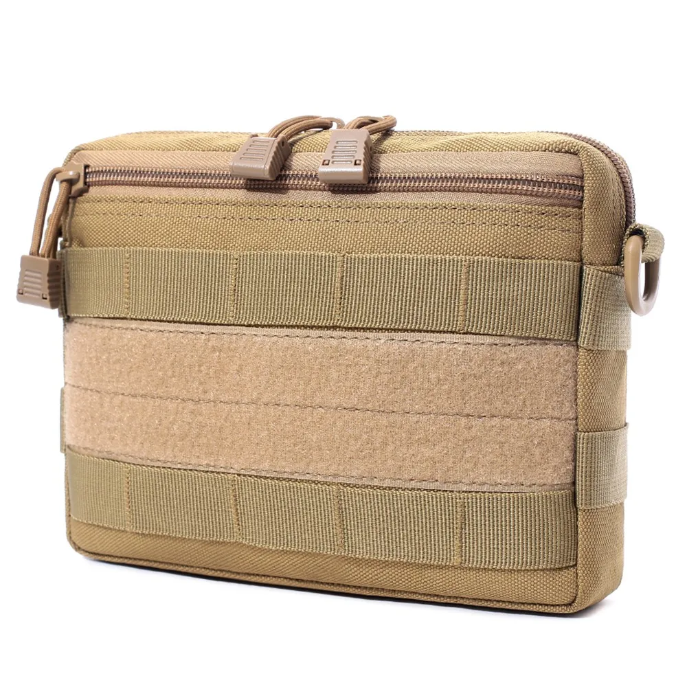 Тактическая Сумка Molle EDC, Военный Инструмент, поясная сумка на молнии, поясная сумка, аксессуар, прочный поясной чехол, многофункциональная сумка - Цвет: Tan
