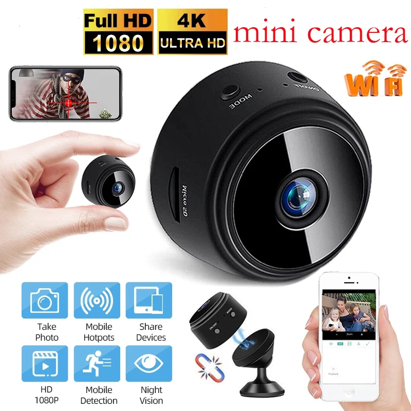 A9 1080P HD IP mini camera security remote control night vision mobile detection video surveillance wifi hid den | Электроника