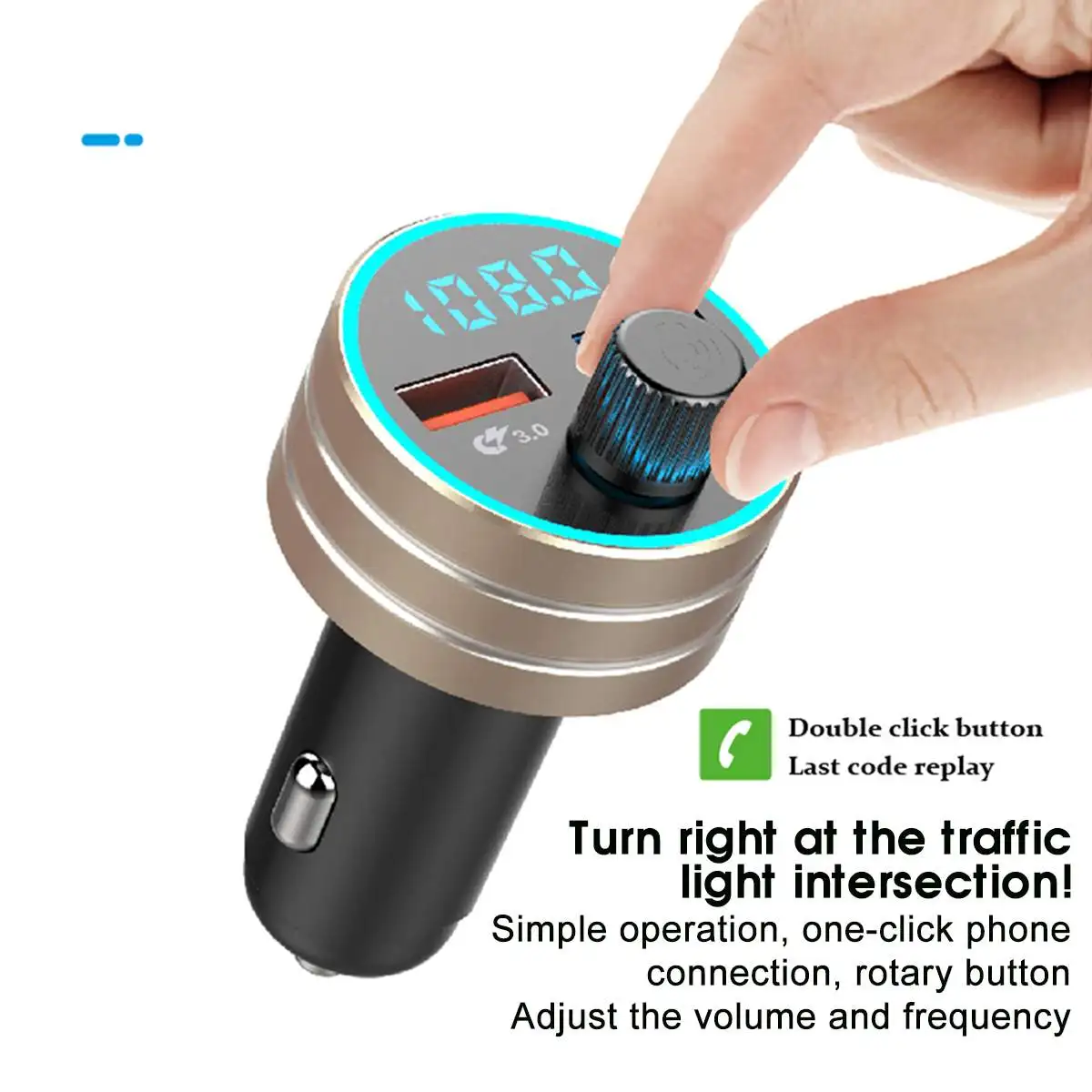 Быстрая зарядка 3,0 автомобильный bluetooth fm-передатчик с двумя usb-портами автомобильное зарядное устройство fm-модулятор MP3-плеер Автомобильная Зажигалка Handfree для iPhone