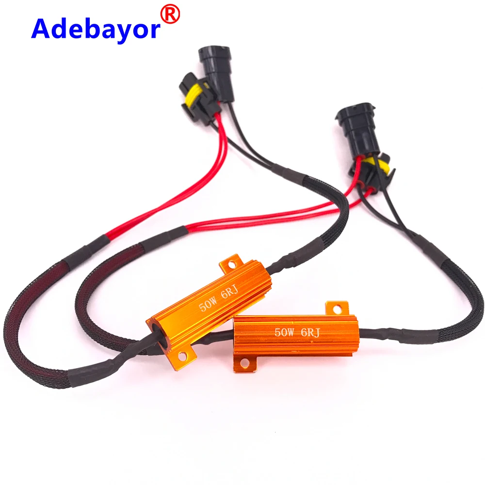 

1pcs H11 50W 6Ohm Car LED DRL Fog Turn Singal Load Resistor Canbus Error Free Wiring Canceller Decoder Adebayor car accessories