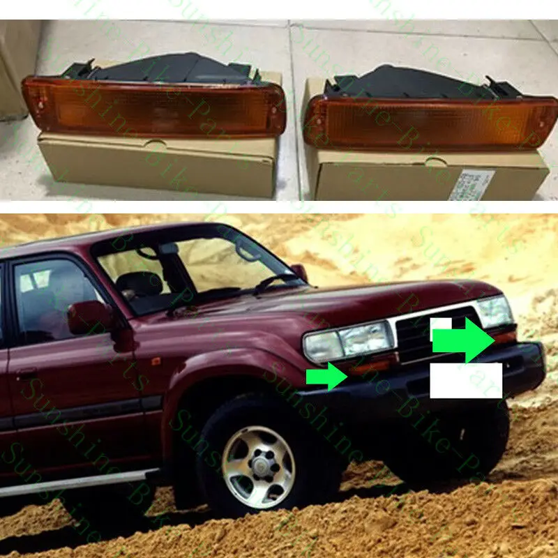 Для 1991-1997 Toyota Land Cruiser LC80 4500 FZJ80 без лампы противотуманная фара желтая крышка 2 шт