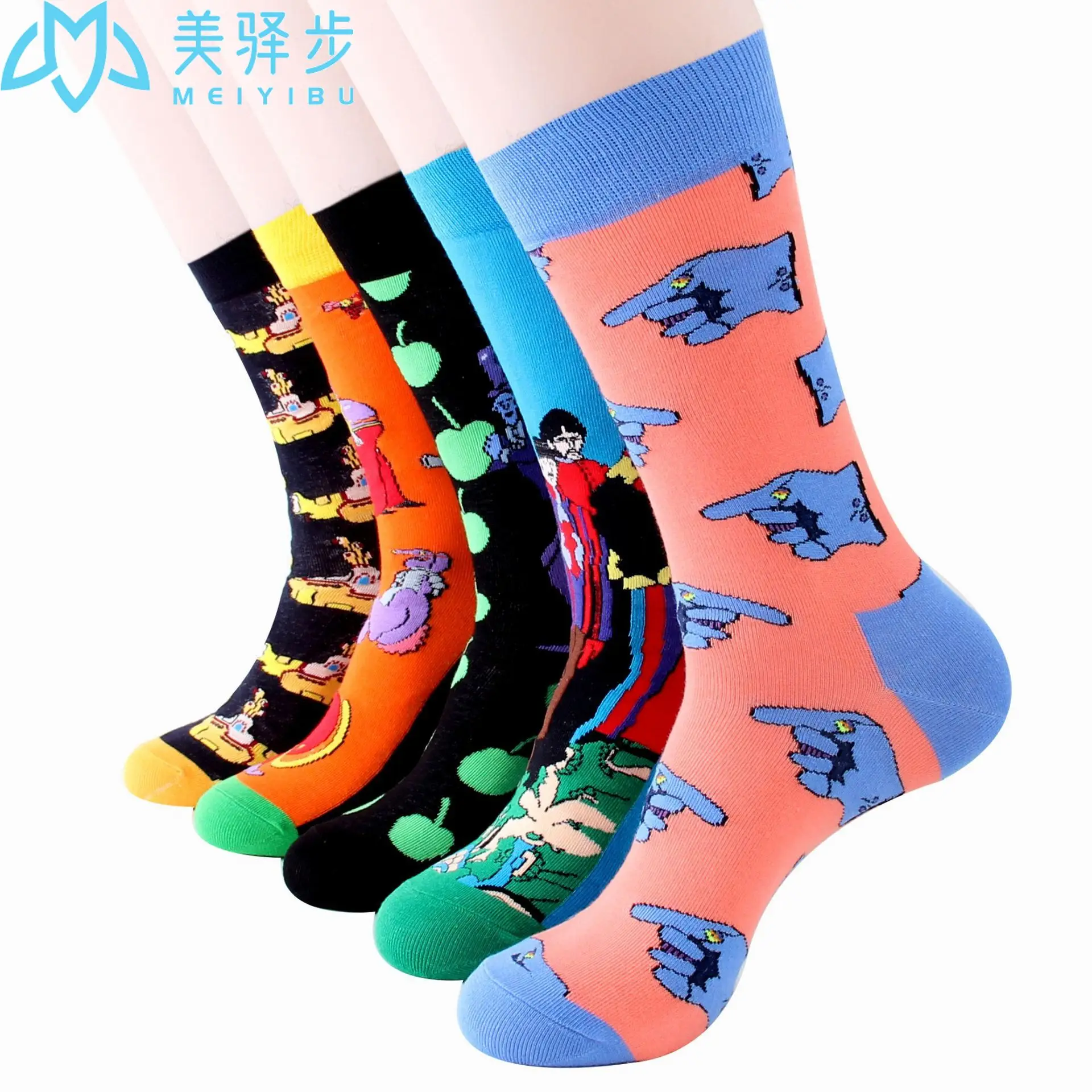 

12 Pairs Per Set Autumn Winter Men's Socks Fashion Male Socks Cartoon Socks Men Wholesale.