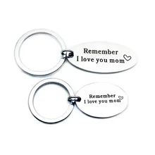 Эллипса помните, что я «Love You Mom» день матери сувенир DIY бирка брелок из нержавеющей стали