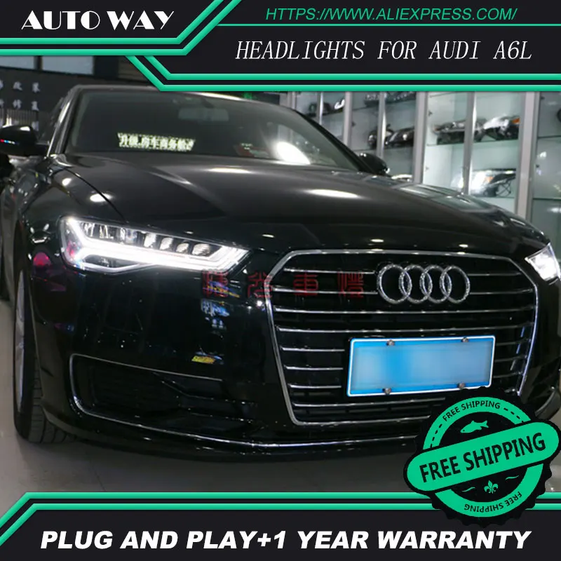 Автостайлинг передняя фара для Audi A6L A6 2012 2017 передние фары s светодиодный DRL