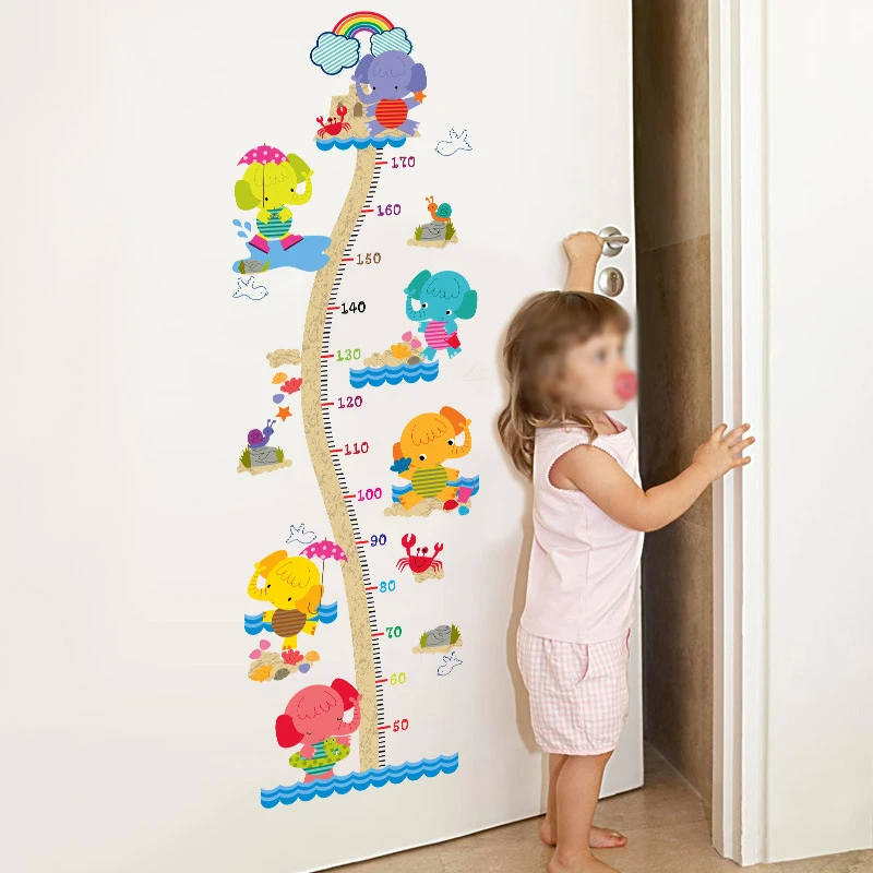 

Kids Cartoon Height Growth Chart Measure Ruler Wall Sticker Kid Baby Room Decor