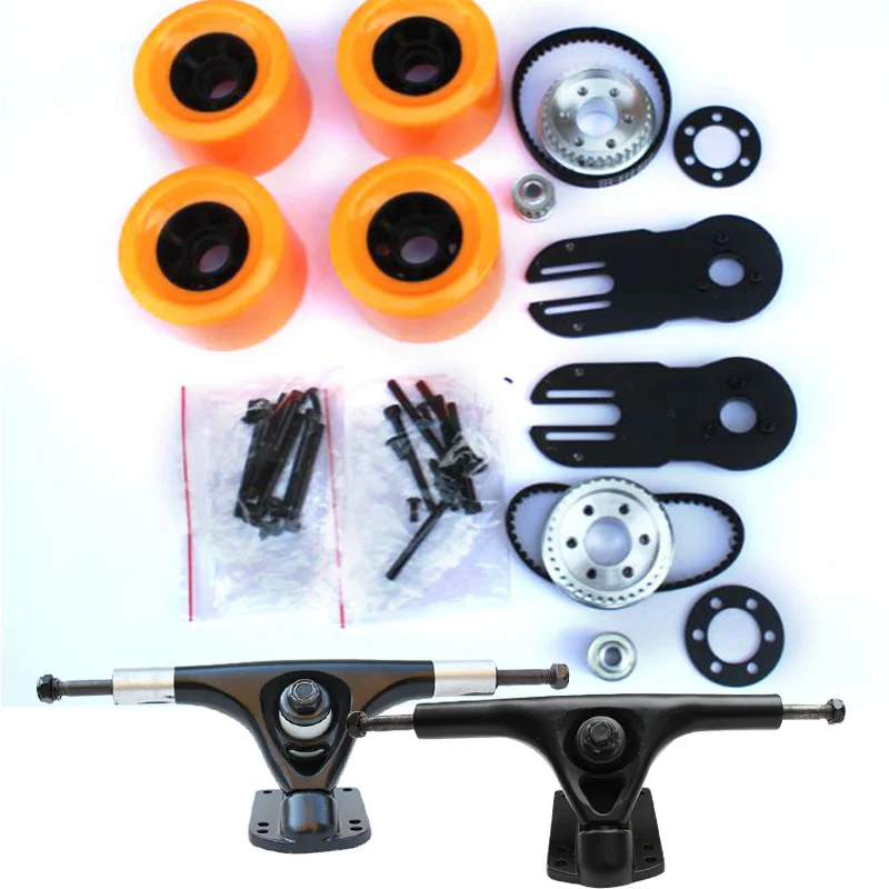 Kit 4 Горячая Электрический скейтборд колеса двойной привод грузовик Электрический скейтборд один привод зубчатые ремни Электрический скейтборд - Цвет: Kit 4