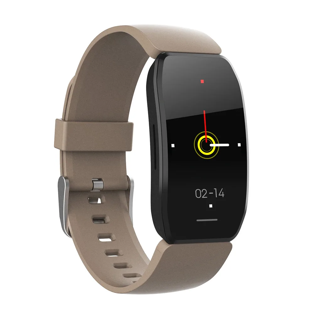 Interpad для мужчин и женщин Intelligentwatch 1,44 дюймов сенсорный экран IP67 Водонепроницаемый Bluetooth Montre Smartwatch для Android iOS - Цвет: c114 Brown