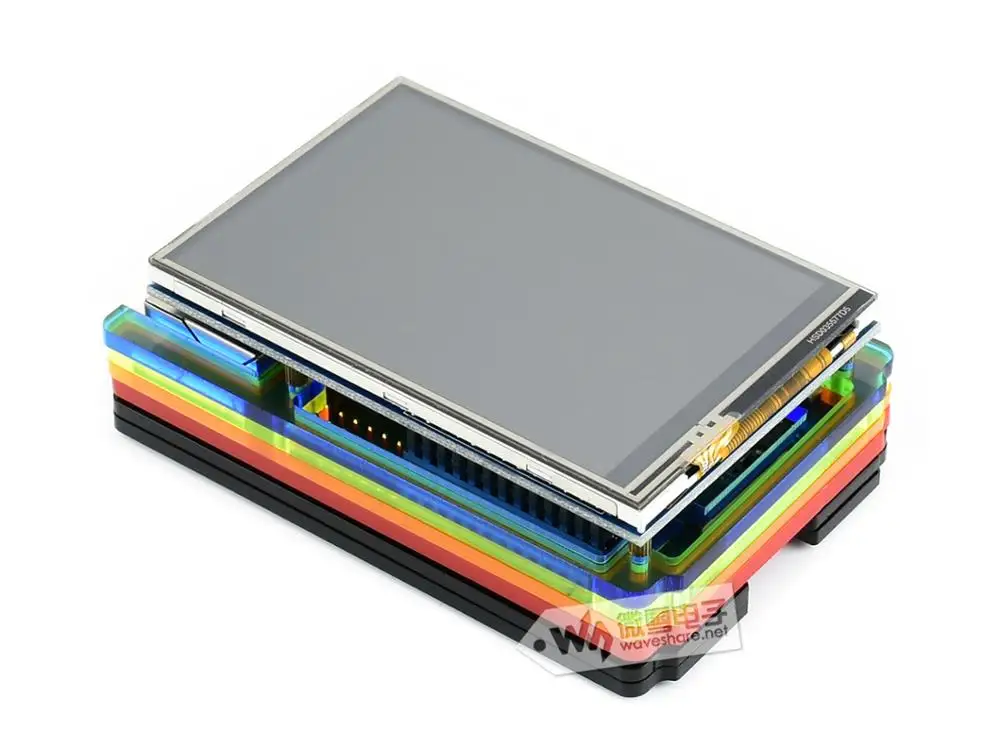 Чехол PI4 A Raspberry Pi 4 цветной Радужный акриловый чехол типа для с вентилятором