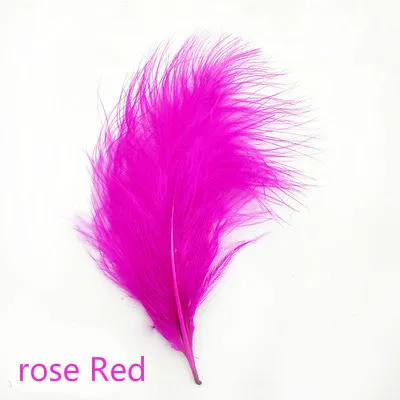 rose Red Красочное пушистое перо индейки Diy ювелирные аксессуары 100 шт/партия несколько цветов Турция украшения из перьев ремесло - Цвет: rose Red