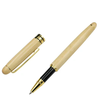 

Gel Pen Nature Wood Handmade Black Blue Ink Vintage Wooden Pen Luxury Gift Office School Writing Tool Stationery