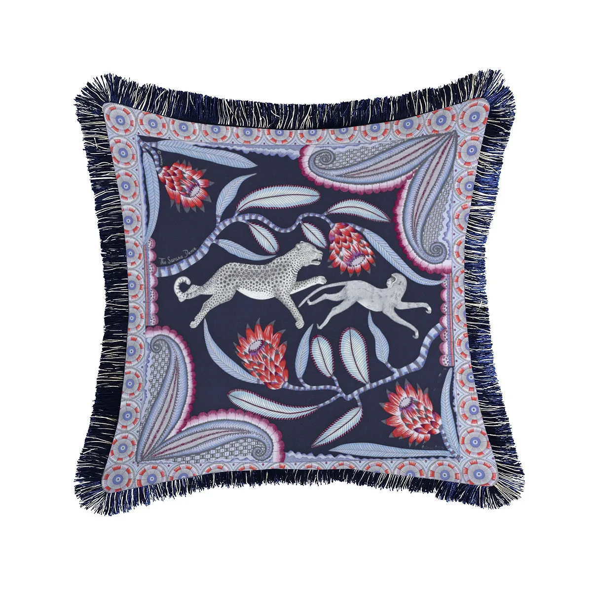 Luxury European Classical Christmas Hotel Velvet Tassel Cushion Cover Pillow Cover Pillowcase Home Decorative Sofa Throw Pillows