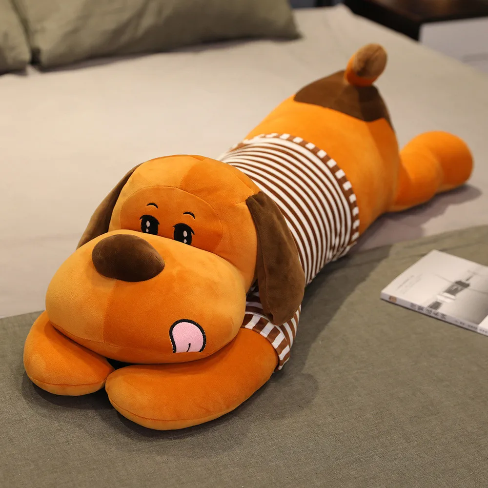 60110cm Plush Toy Animal Lovely Dog With Dress Creative Long Stripe
