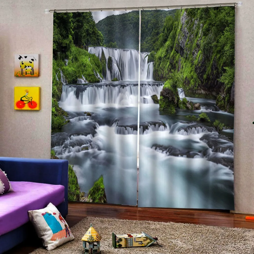 Высота современные шторы живописный водопад шторы для гостиной спальни фото шторы 3d красивые шторы