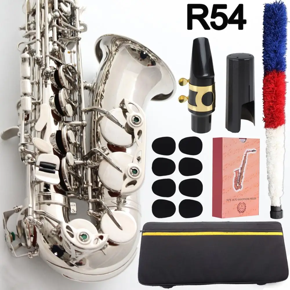 Альт саксофон музыкальный Fancier Club нитровое покрытие 54 E flat Alto Sax R54 с футляром