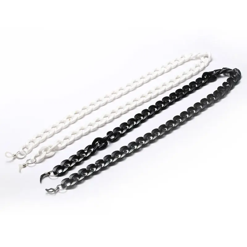 

2Pcs Women Eyeglass Sunglasses Twist Link Acrylic Chain Holder Strap Necklace Y1AC
