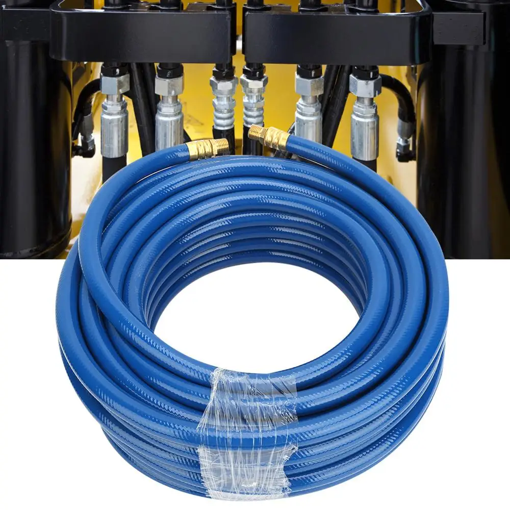 

15M Blue Flexible Pneumatic PVC Hose with Quick Connector for Air Compressor shower tube bronze shower hose durit silicone