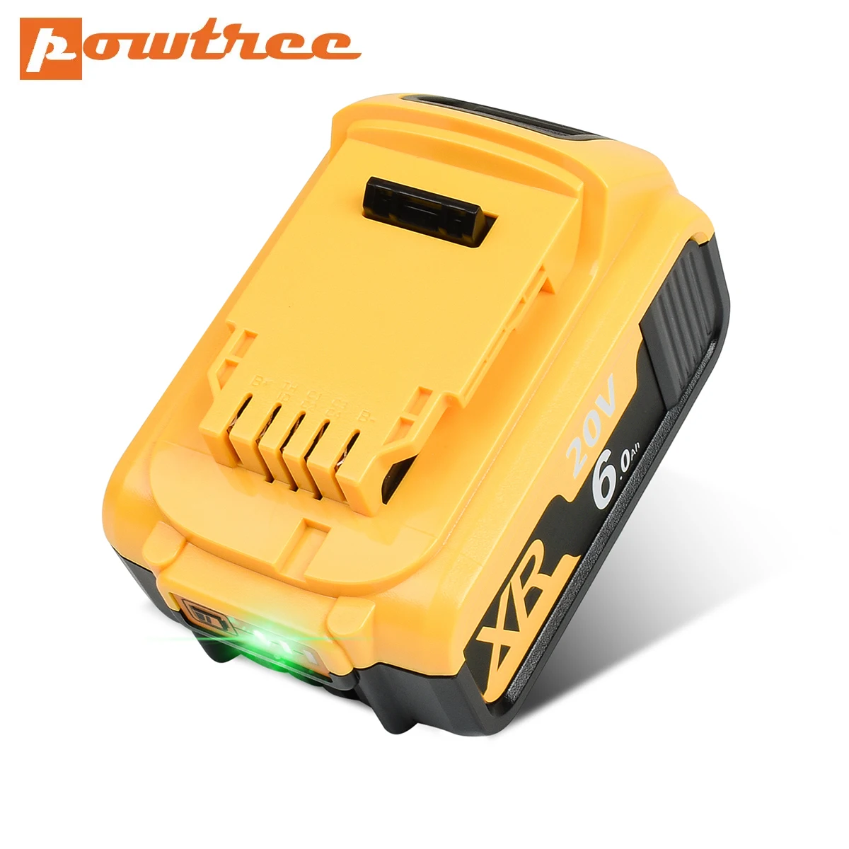 Powtree 4000/6000mAh 18V/20V for Dewalt Power Tool Battery for DCB180 DCB181 DCB182 DCB201 DCB201-2 DCB200 DCB200-2 DCB204-2