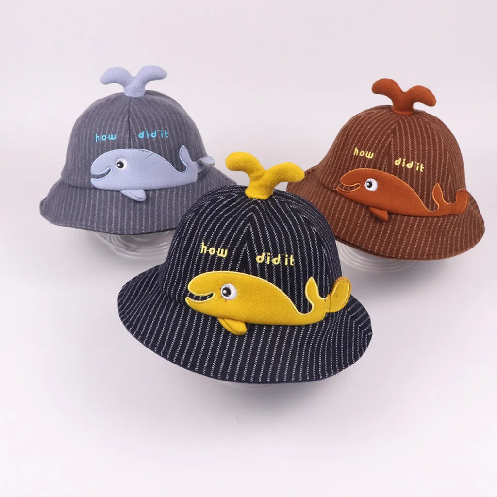 Autumn And Winter Baby Fisherman Hat Cap Cartoon animal whale Cute Warm Cap Baby Newborn Sun Hat Cap Kids Beanies Accessories