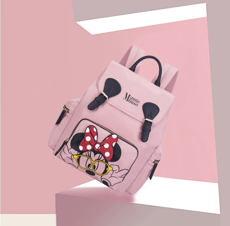Сумка для подгузников disney, рюкзак для мам, рюкзак для путешествий, большая емкость, Детская водонепроницаемая сумка для подгузников, мультяшный утепленный рюкзак для кормления
