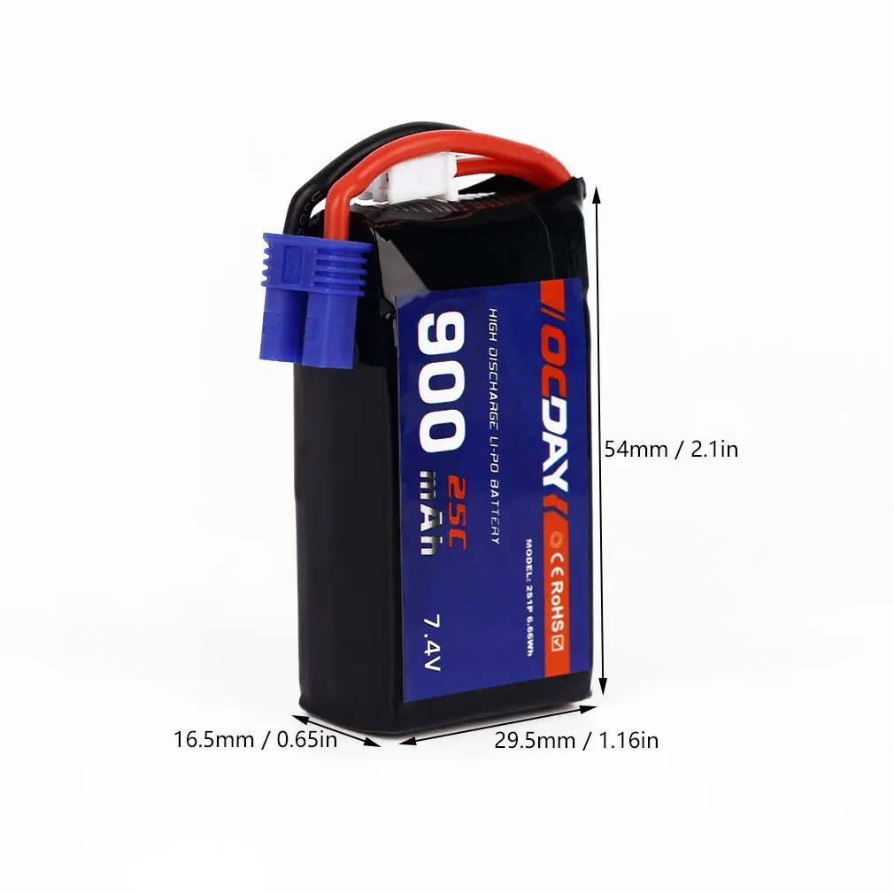 OCDAY 3,7 V 380 мА/ч, 25C 1S1P 1.4WH Батарея& Зарядное устройство для Hubsan H107C H107D