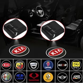 

2PCS Wireless Led Car Door Welcome Laser Projector Logo Ghost Shadow Lights For BMW Audi VW Volvo Suzuki Mitsubishi Ford Kia